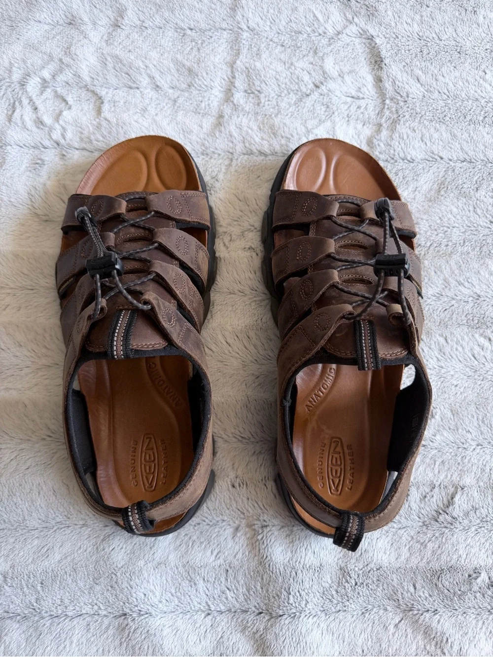 KEEN Men's Daytona II Waterproof Leather Sandals Bison Brown - NWOT